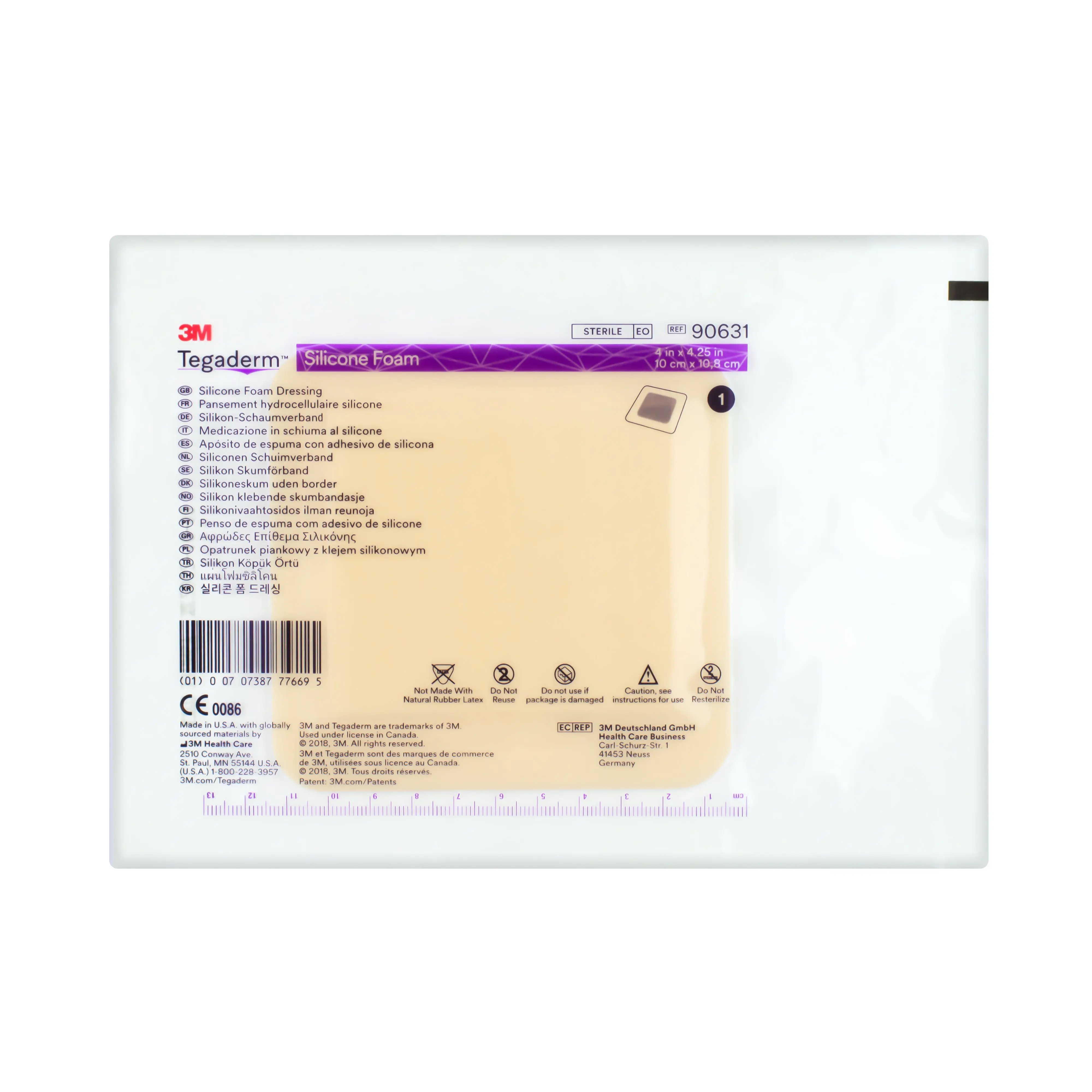 3M Tegaderm Silicone Foam Border Dressing (10cm x 10.8cm) (x1 or 10) - Image 6
