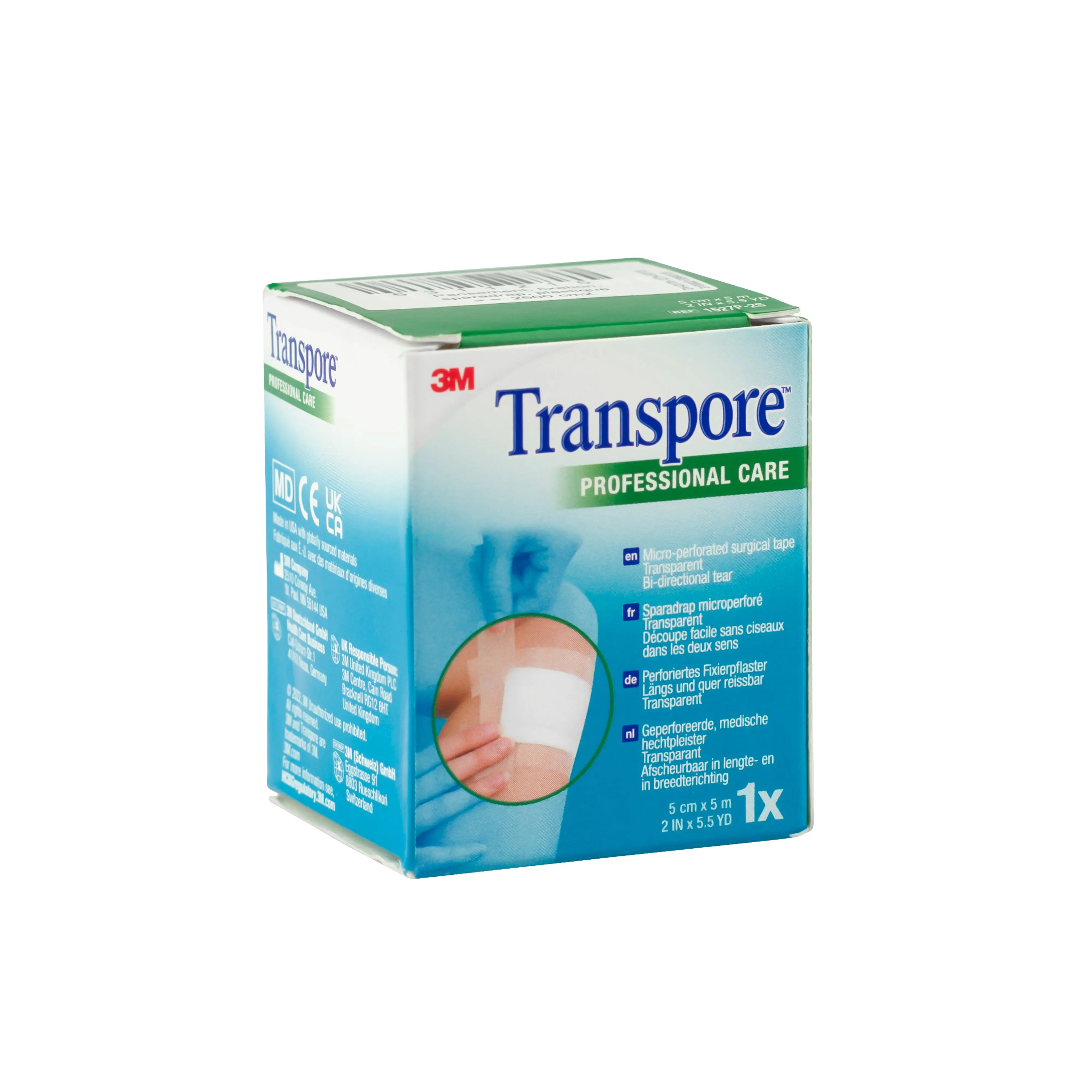 3M Transpore Surgical Tape (5cm x 5m) (x1) - Image 3