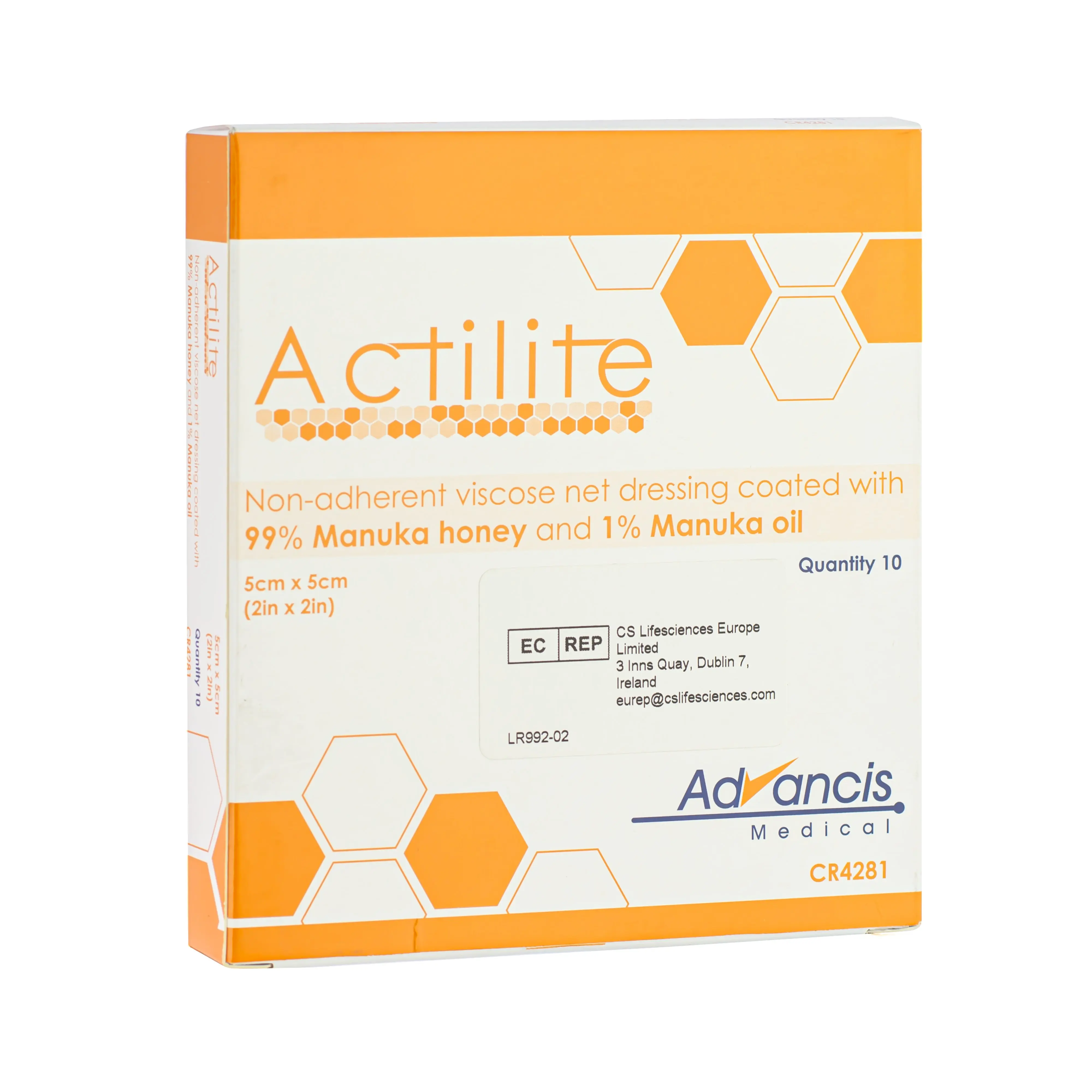 Actilite Non-Adherent Viscose Net Dressing With Honey (Multiple Sizes) (x1 or 10) - Image 4