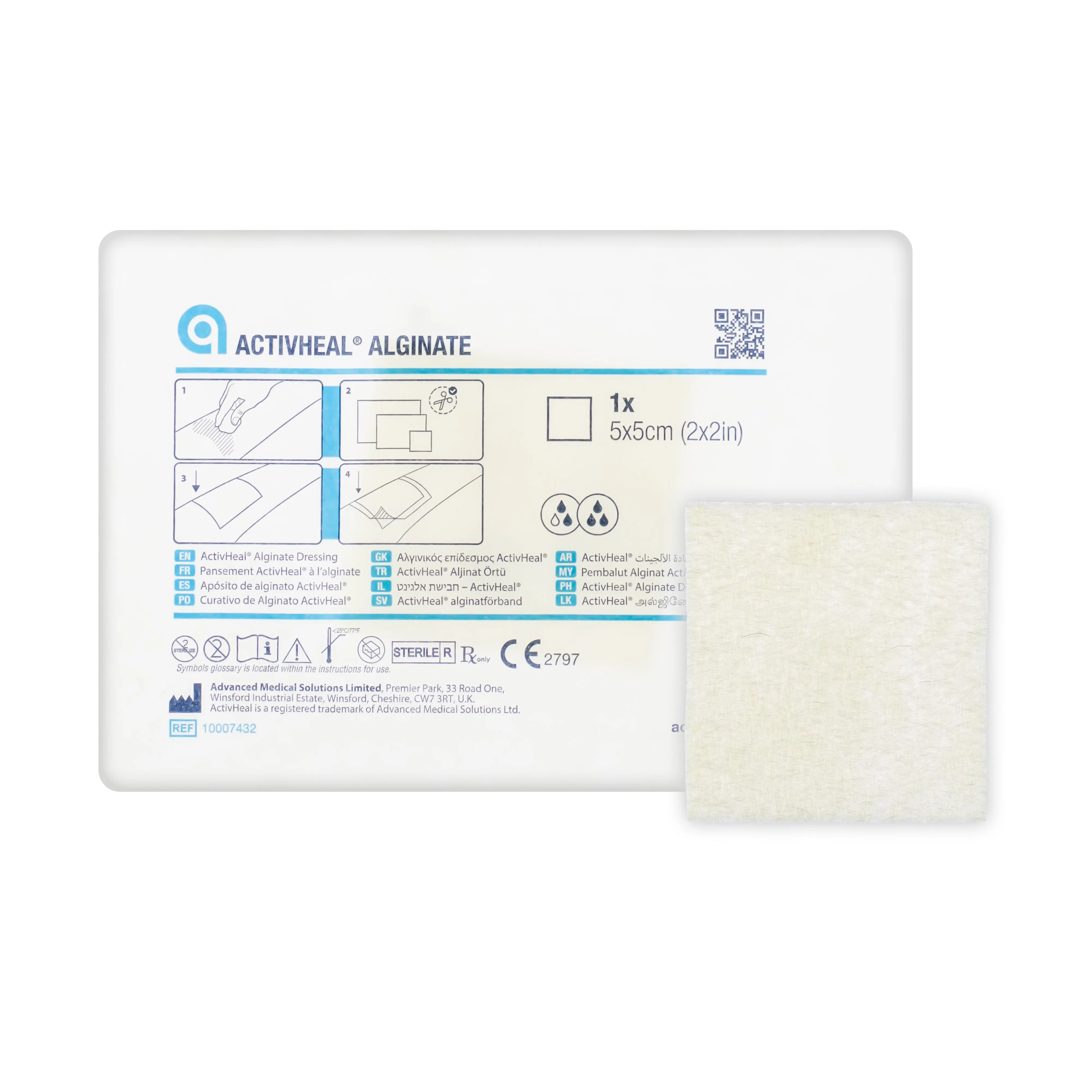 ActivHeal Alginate Dressing - Sodium Calcium Dressing (Multiple Sizes) (x1 or 10)