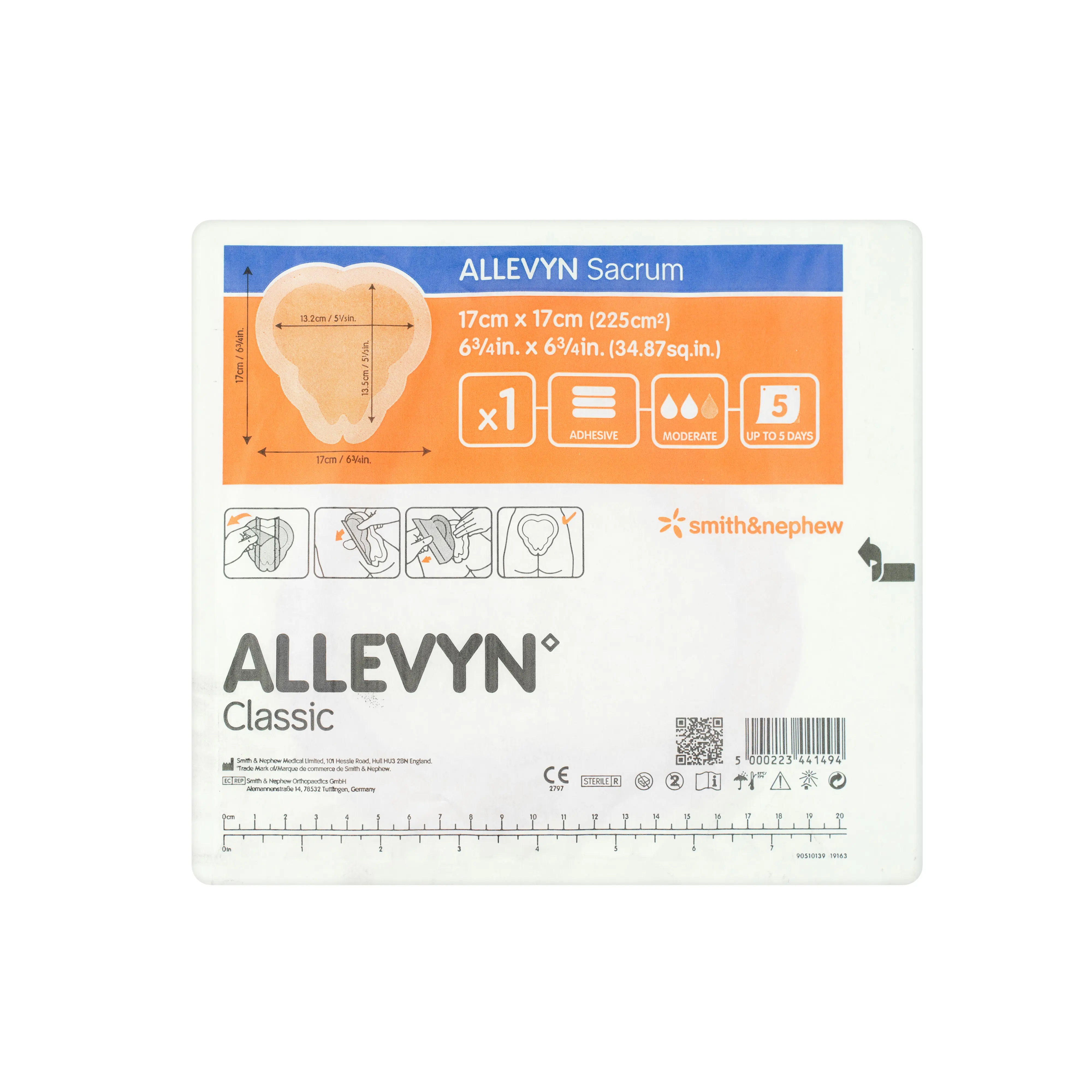 Allevyn Adhesive Dressing - Strong Adhesive (Sacrum) (Multiple Sizes) (x1 or 10) - Image 3