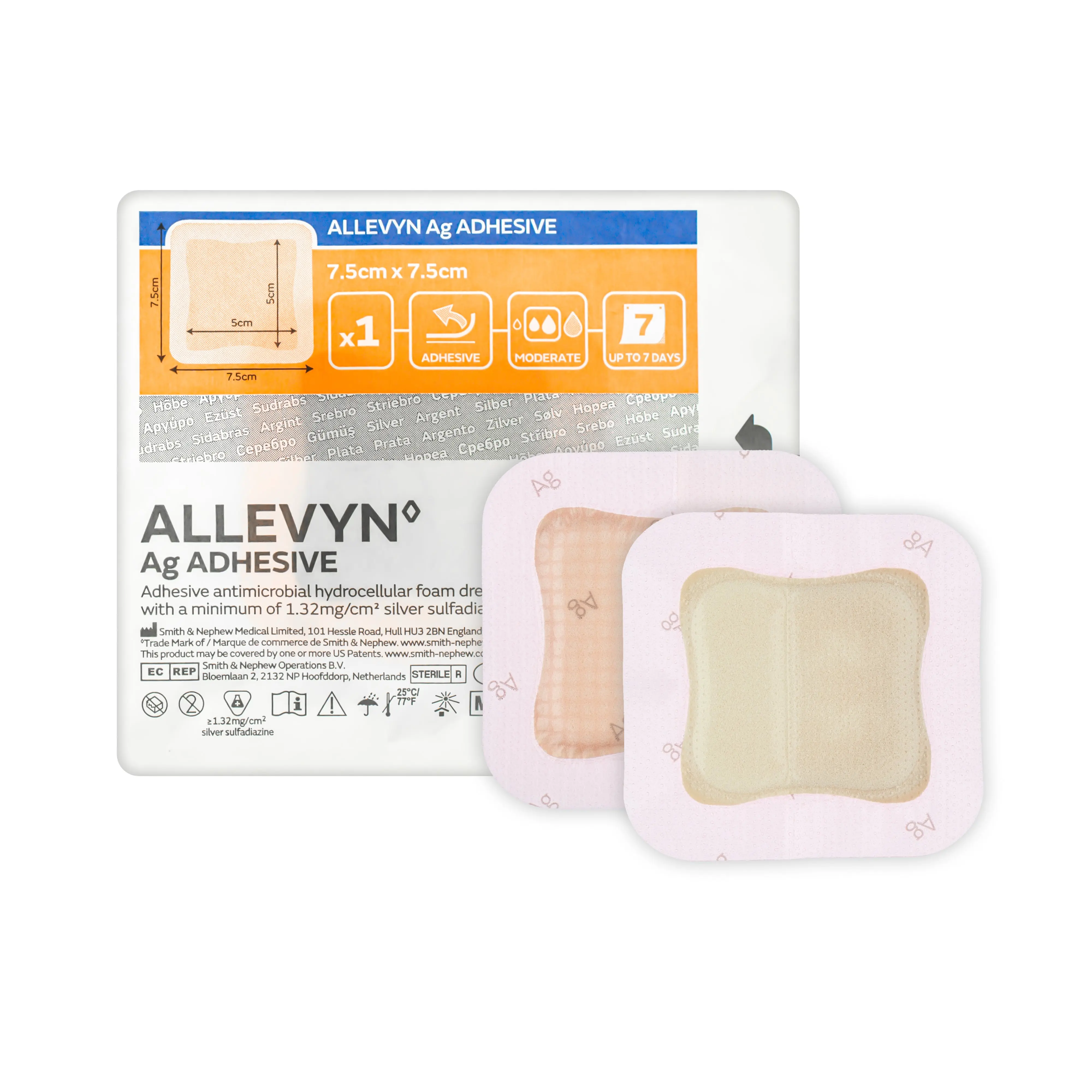 Allevyn Ag Adhesive Dressing - Strong Adhesive (Multiple Sizes) (x1 or 10)