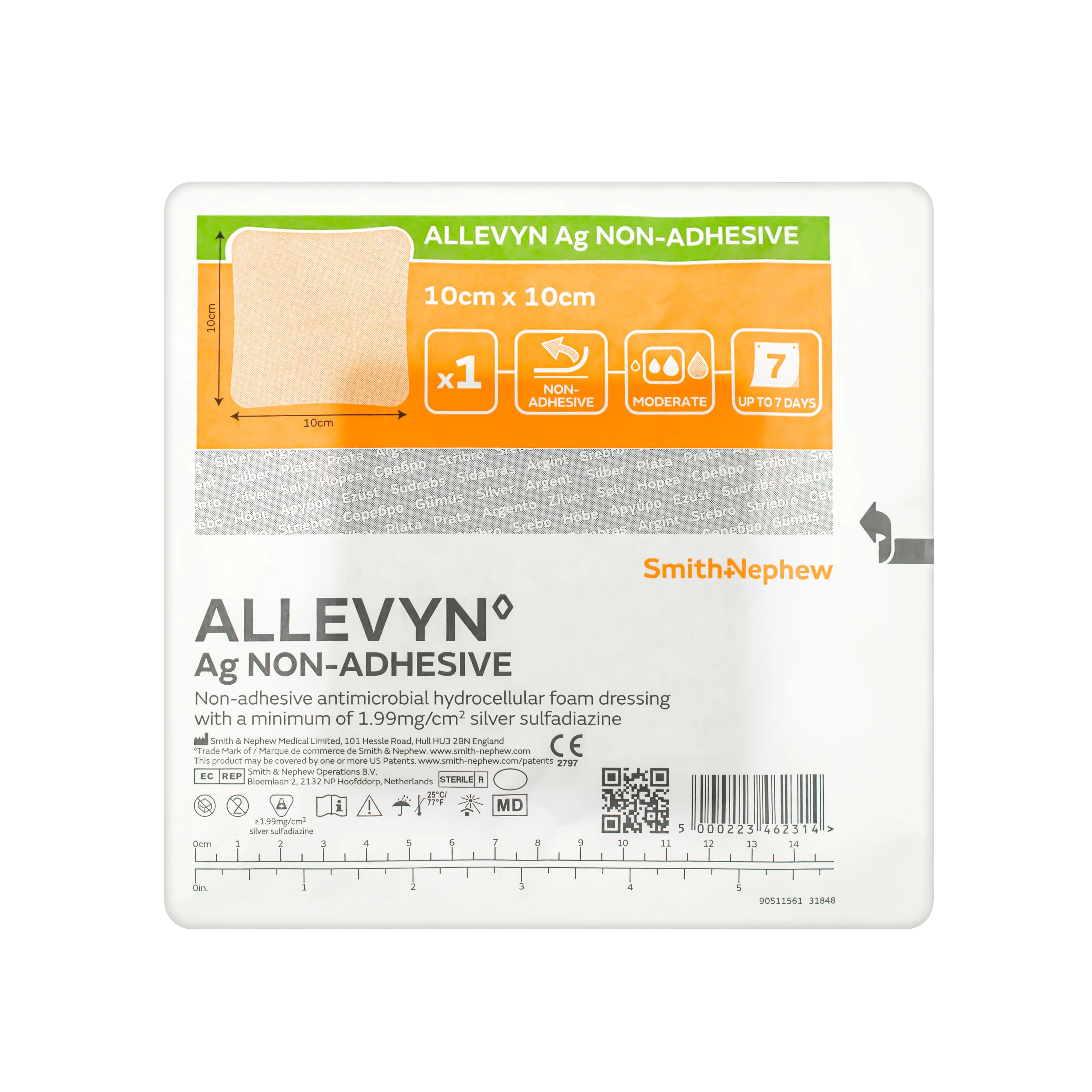 Allevyn Ag Non-Adhesive Dressing (Multiple Sizes) (x1 or 10) - Image 4