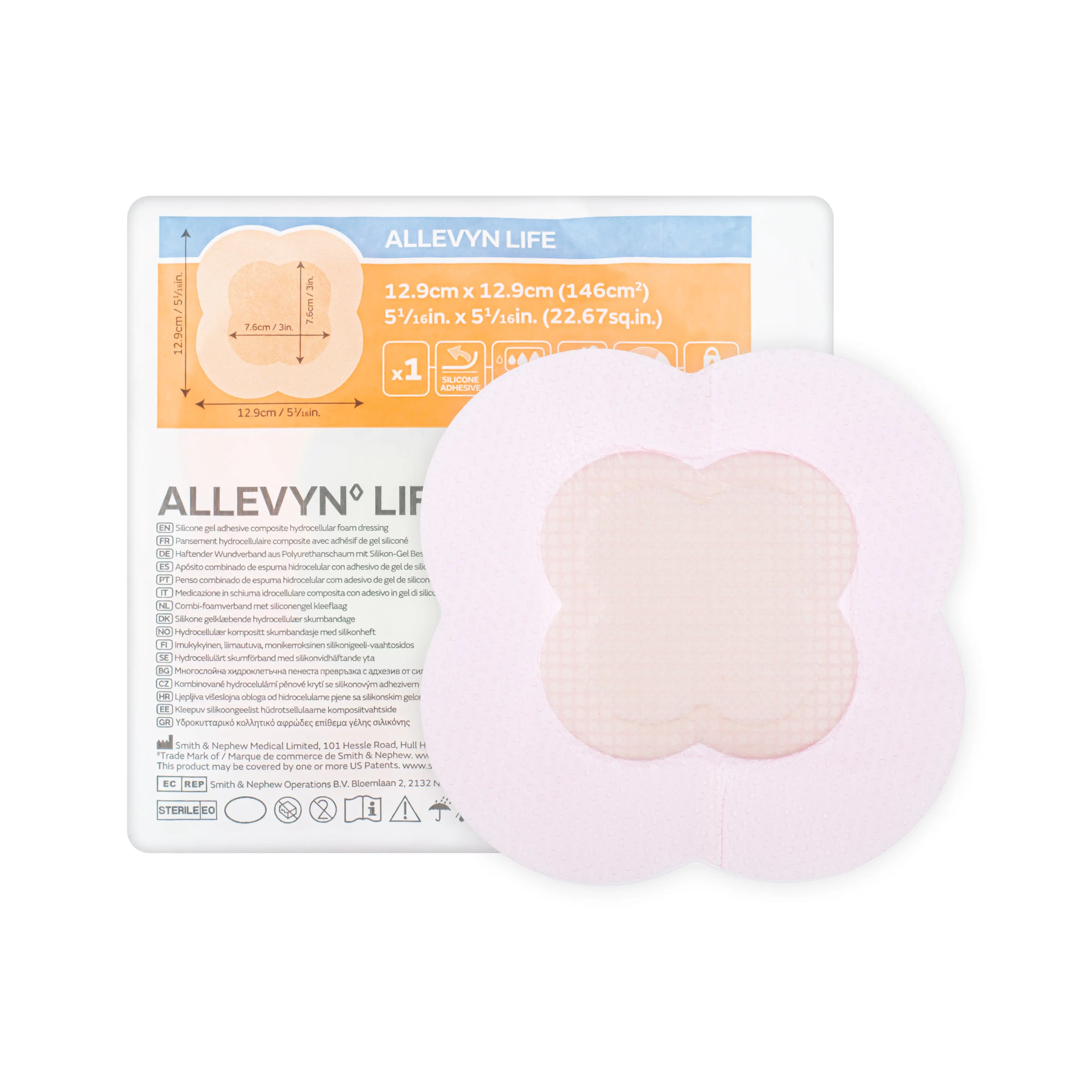 Allevyn Life Dressing - Silicone Adhesive Dressing (Multiple Sizes) (x1 or 10)