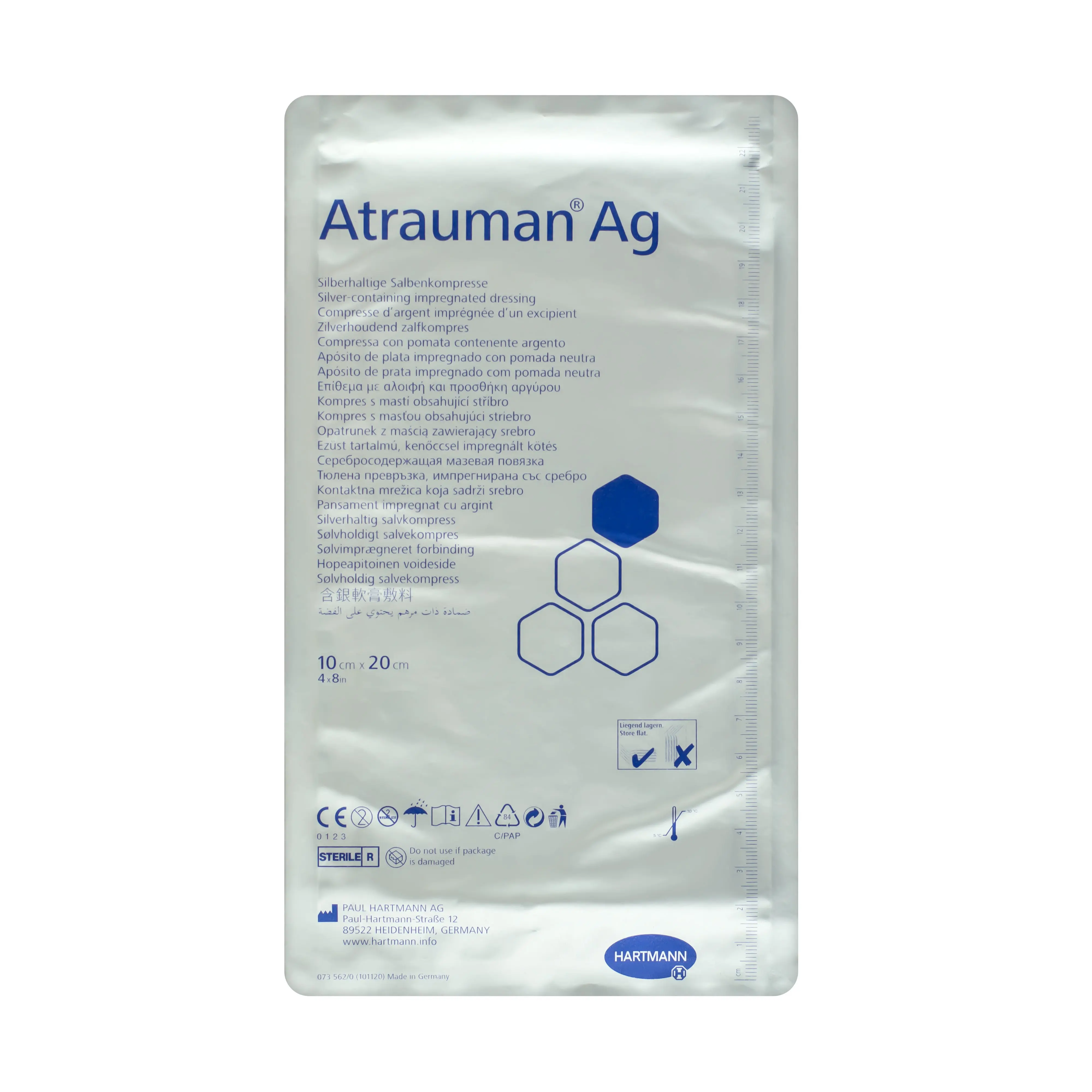 Atrauman Ag Impregnated Atraumatic Gauze Dressing (Sterile) (10cm x 20cm) (x1, 10, 30 or 50) - Image 3