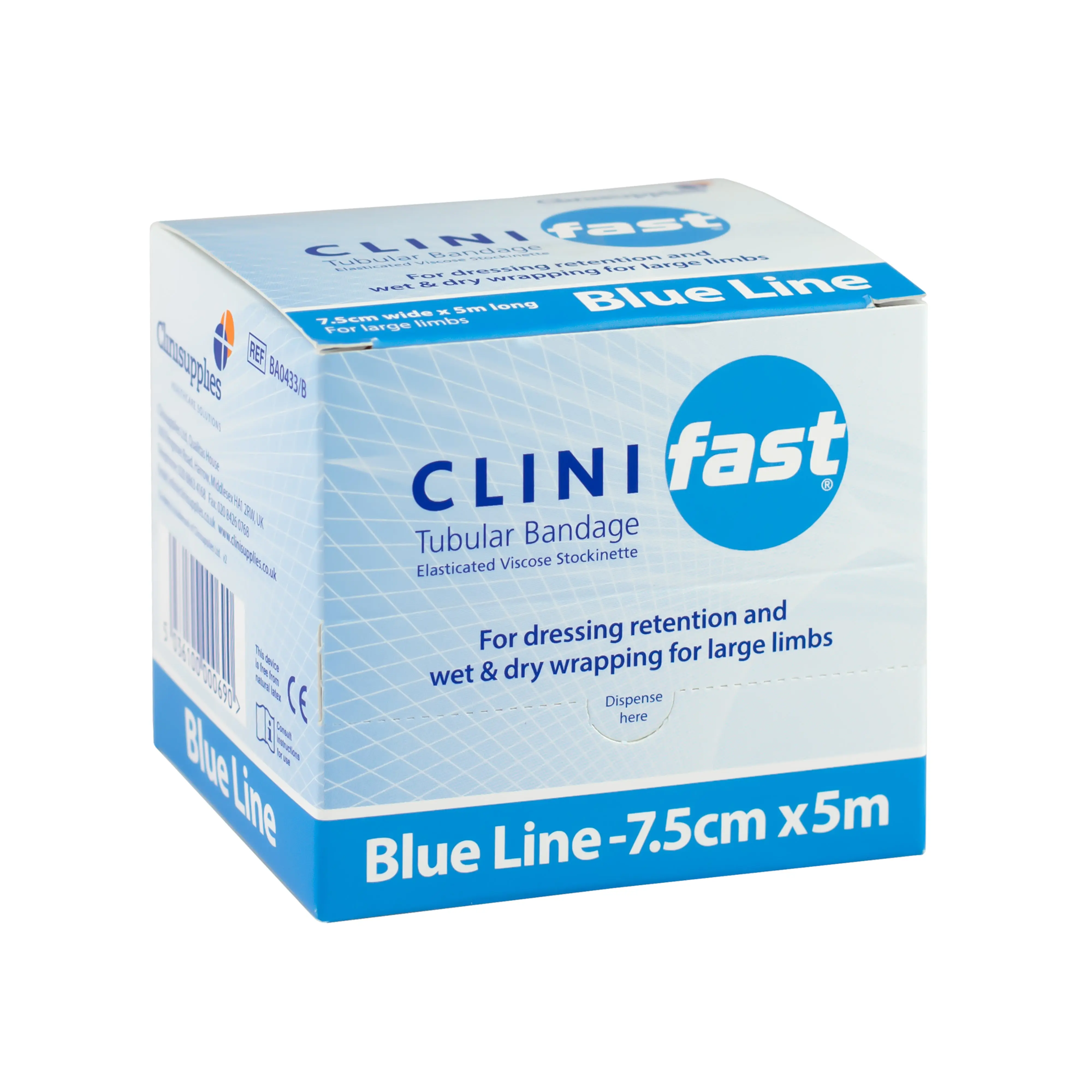 Clinifast Tubular Bandage - Elasticated Viscose Stockinette (7.5cm Wide) (x1) - Image 3