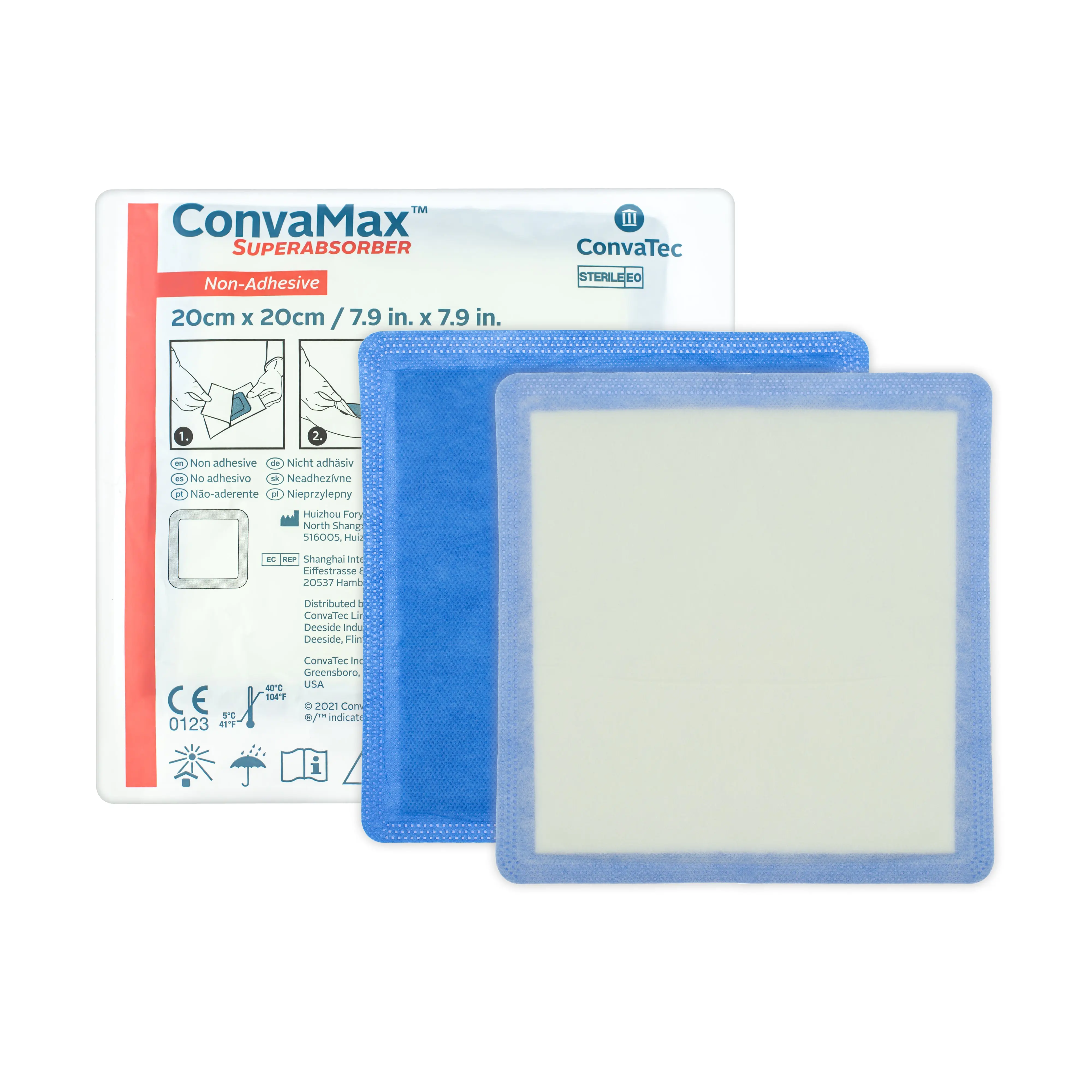 ConvaMax Superabsorber Dressing - Highly Absorbent Dressing Pad (Multiple Sizes) (x1 or 10)