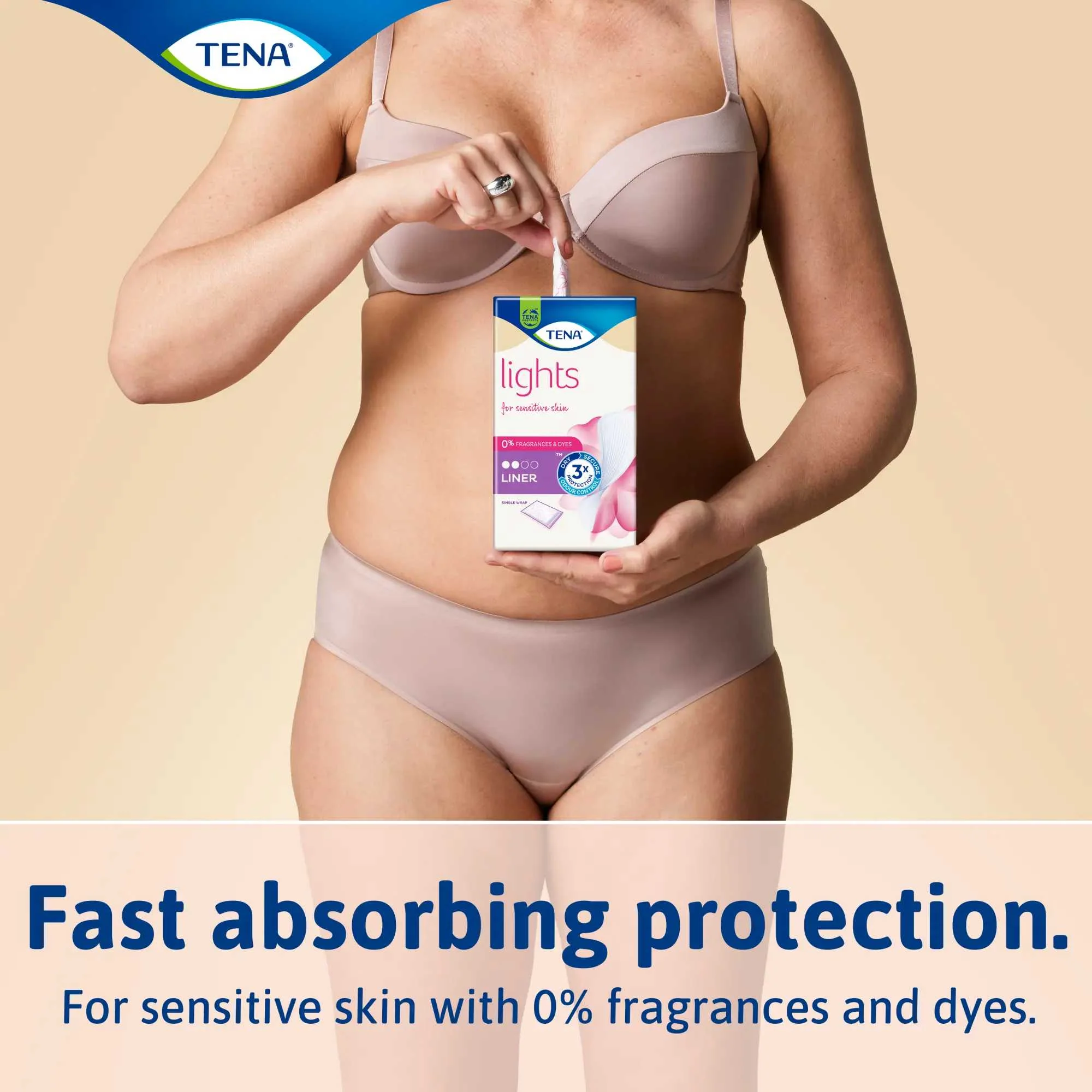 Tena Lights Liners Incontinence Pads (Single Wrapped) (x22) - Image 3