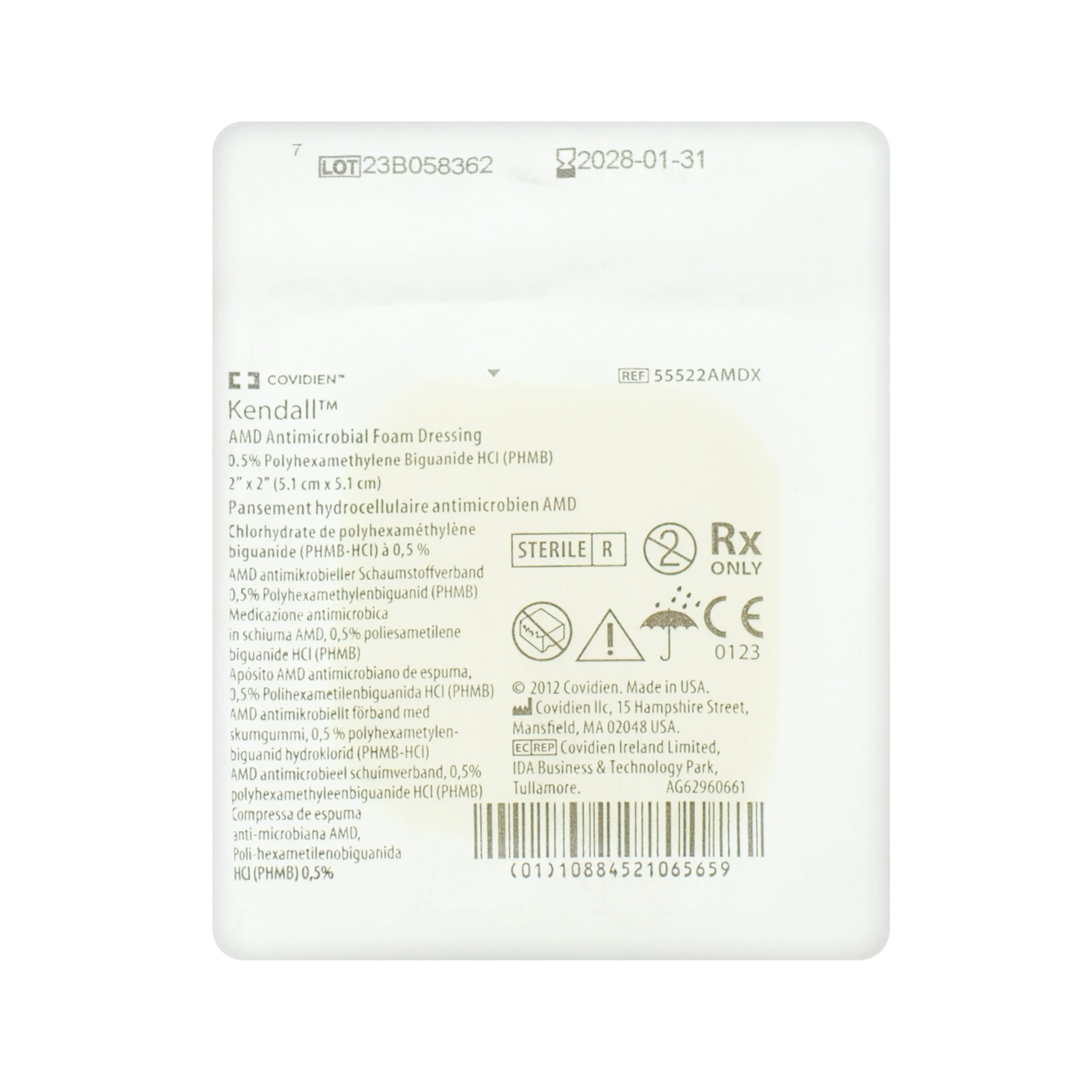 Kendall AMD Antimicrobial Foam Dressing - Bacteria-Killing Polymer Dressing (Multiple Sizes) (x1, 10 or 25) - Image 4