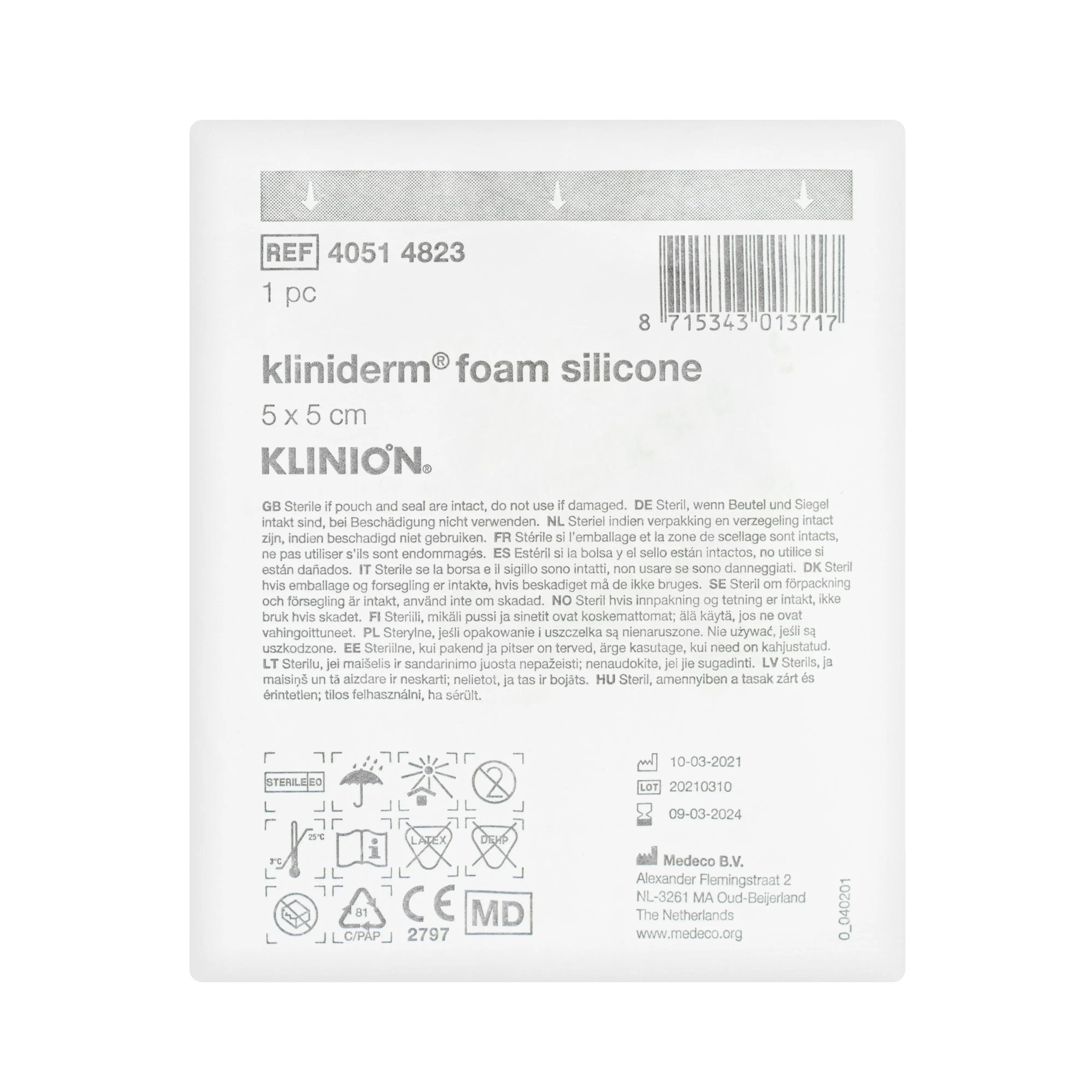 Kliniderm Foam Silicone Dressing (Multiple Sizes) (x1 or 5) - Image 6