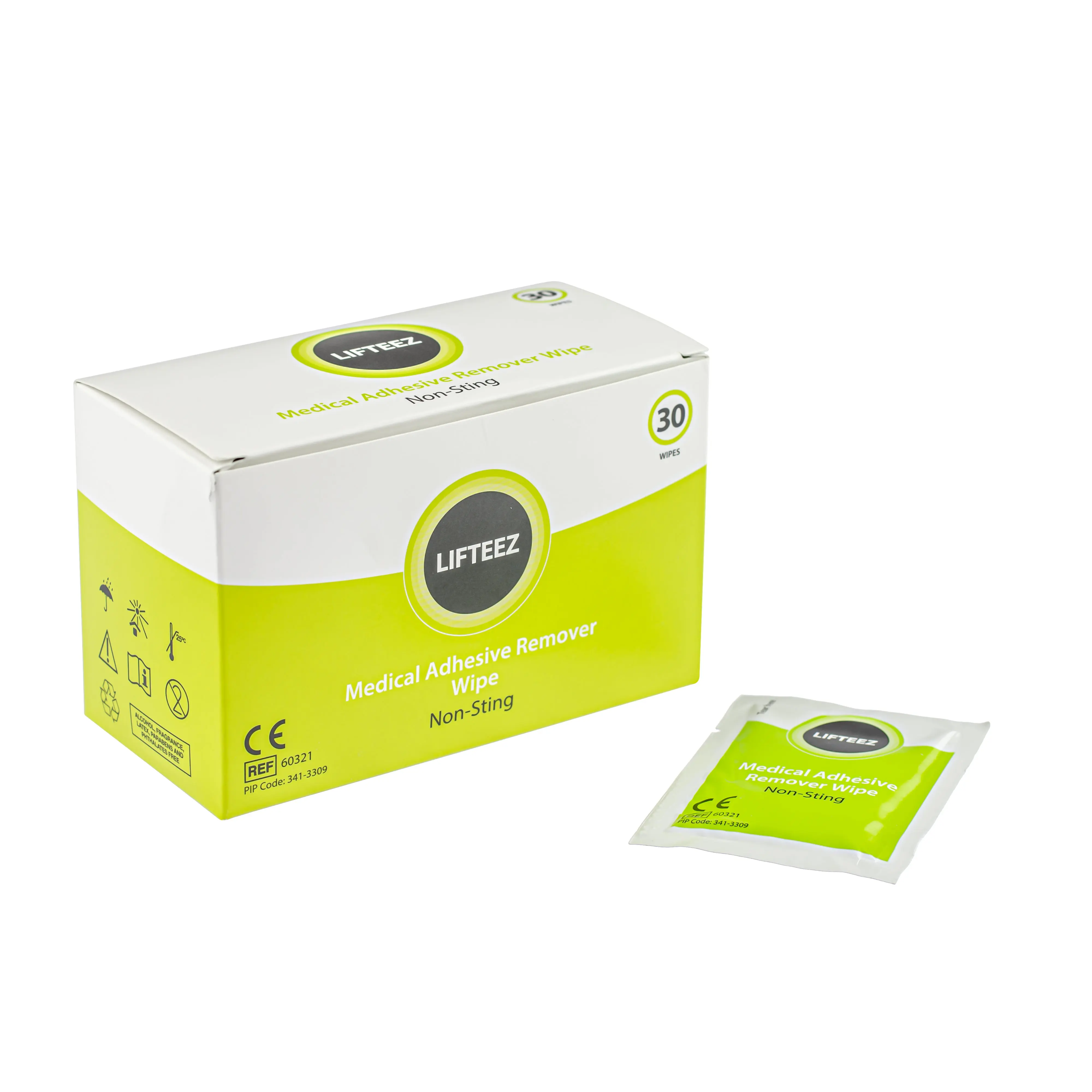 Lifteez Non-Sting Medical Adhesive Remover Wipes (x30)
