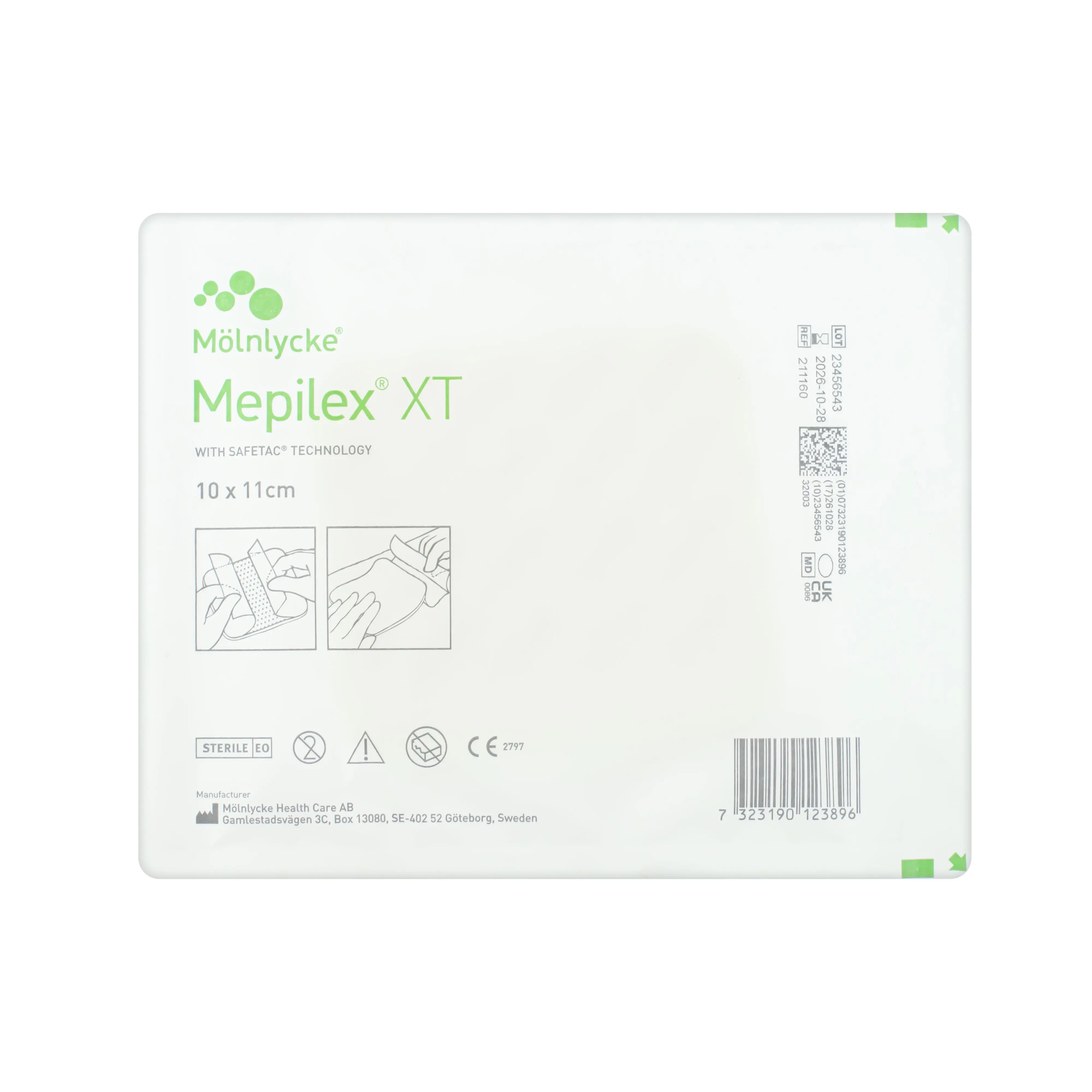 Mepilex XT Dressing - Soft Silicone Foam Dressing (10cm x 11cm) (x1 or 5) - Image 4