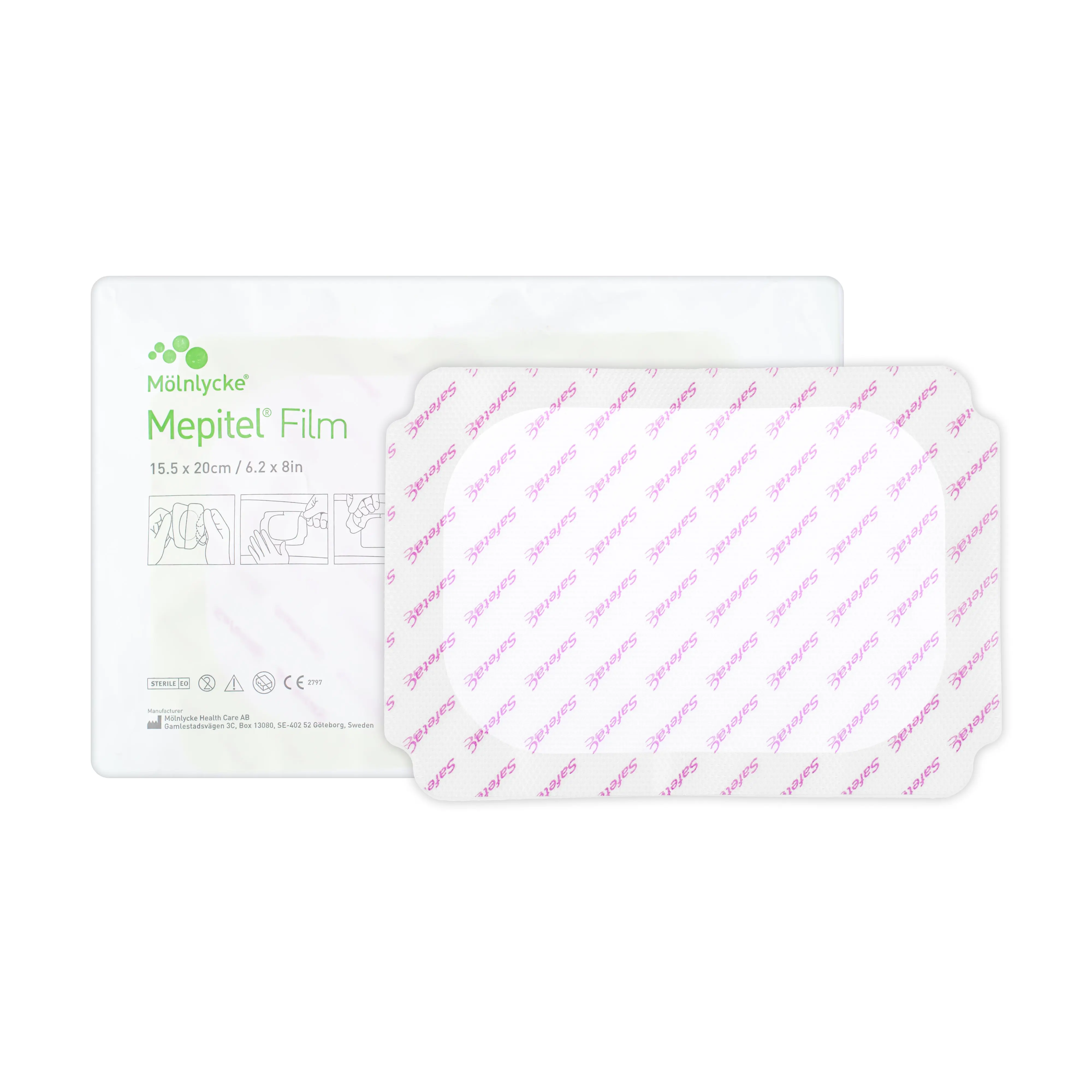 Mepitel Film Dressing - Transparent, Adhesive Breathable Soft Silicone Film Dressing (Multiple Sizes) (x1 or 10)