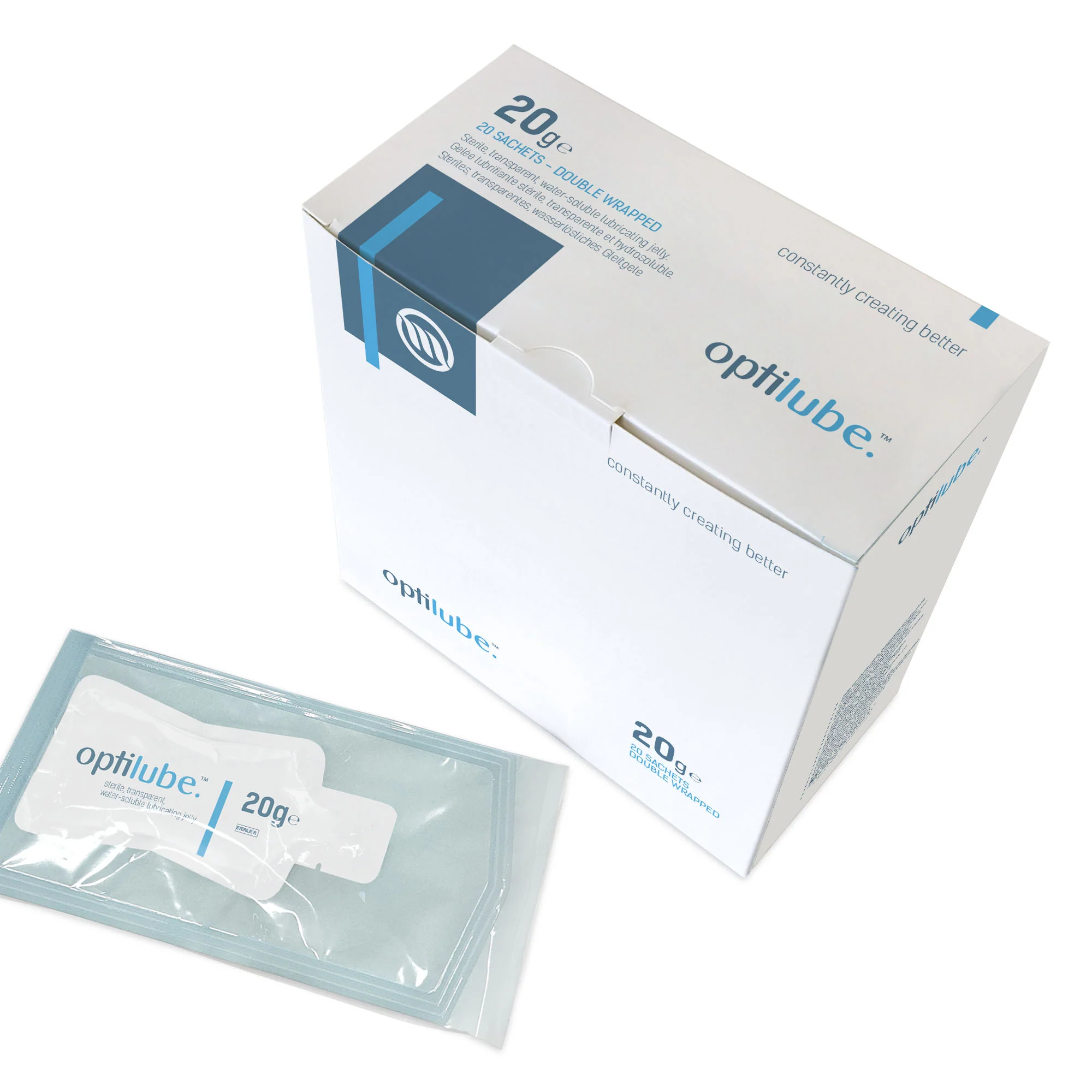 OptiLube Sterile Lubricant Gel Sachets (20g) (x20) - Image 3