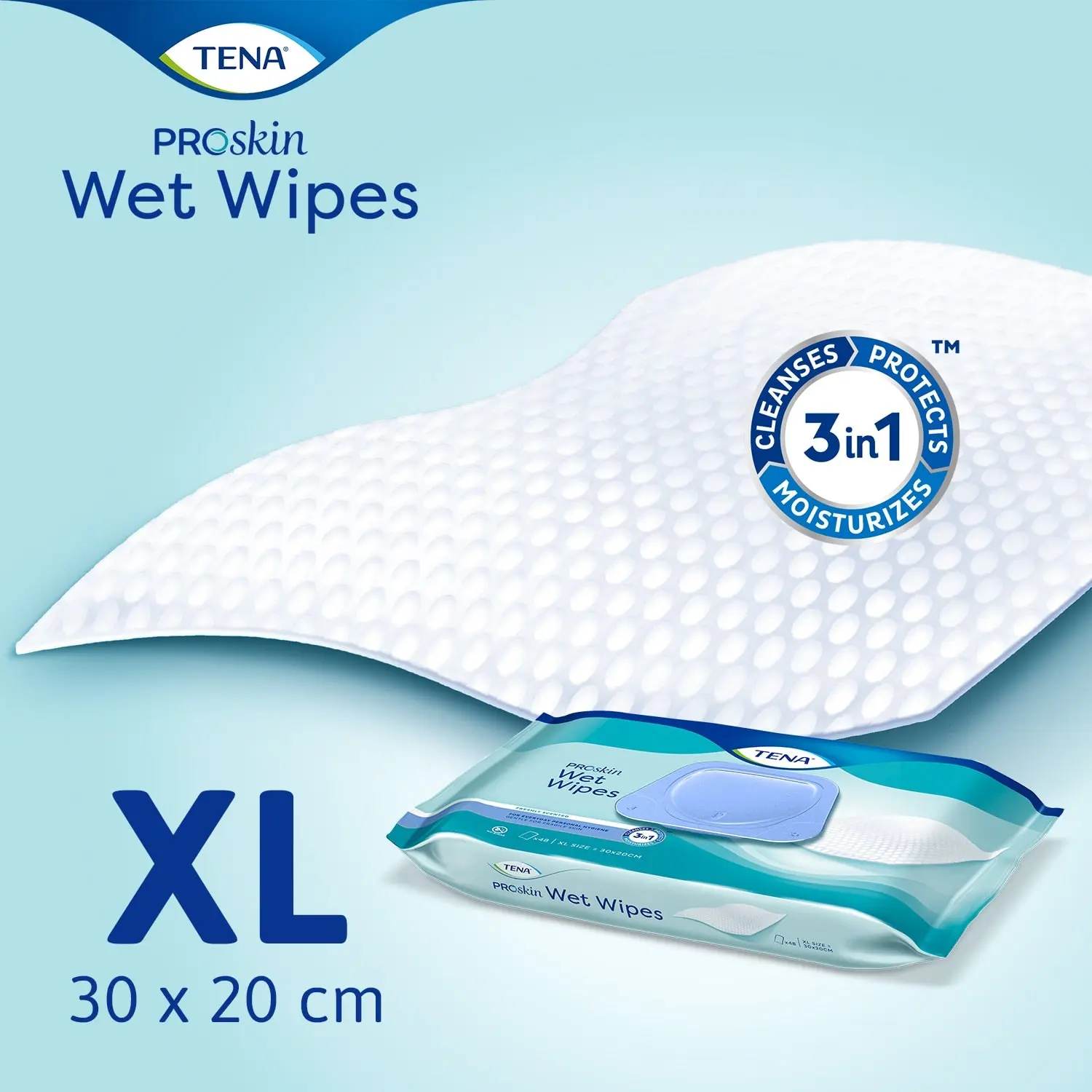 Tena ProSkin Wet Wipes (x48) - Image 3