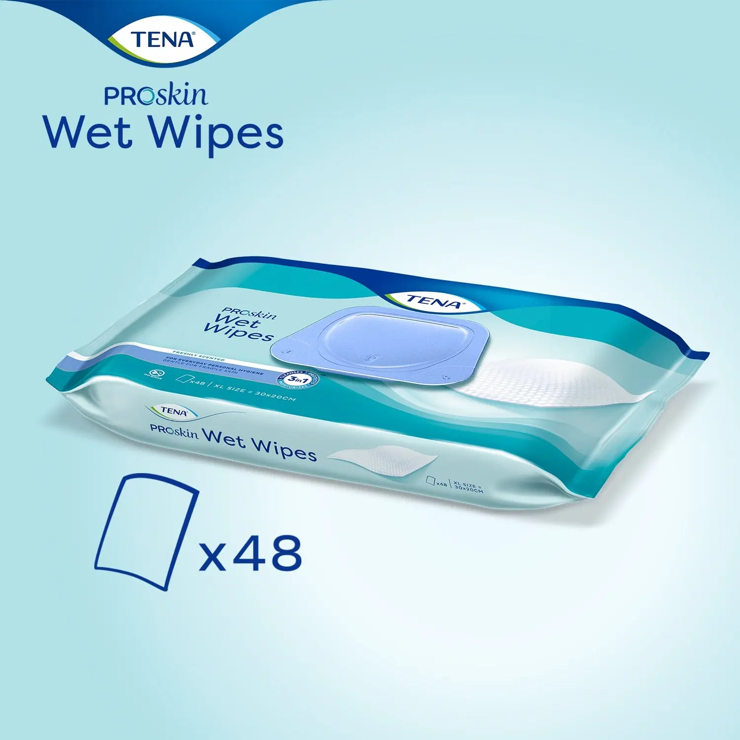 Tena ProSkin Wet Wipes (x48) - Image 4