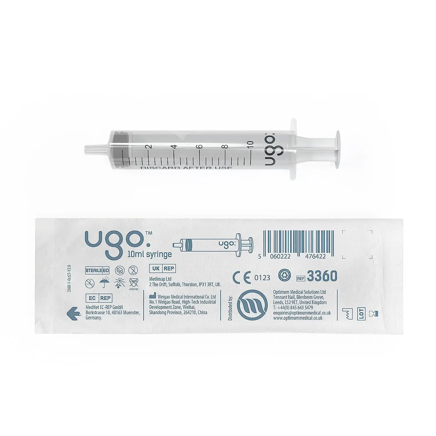 Ugo Sterile Medical Empty Syringes (10ml) (x100) - Image 4